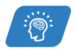 image of head with a brain and ideas coming from it to identify the Learning, Teaching and Assessment pillar