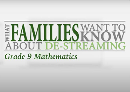 De-streaming Grade 9 Mathematics