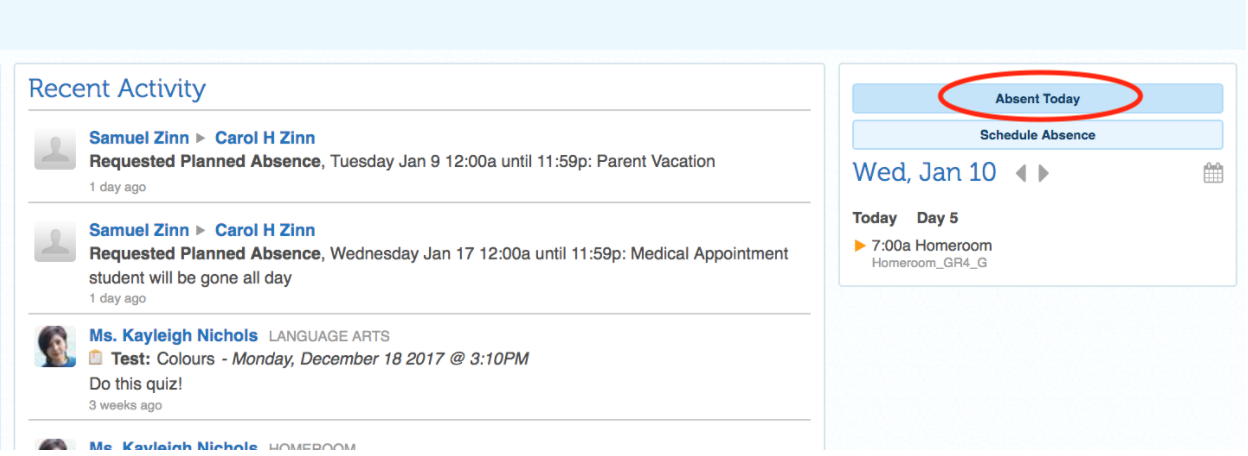 Edsby Activity Stream Screenshot