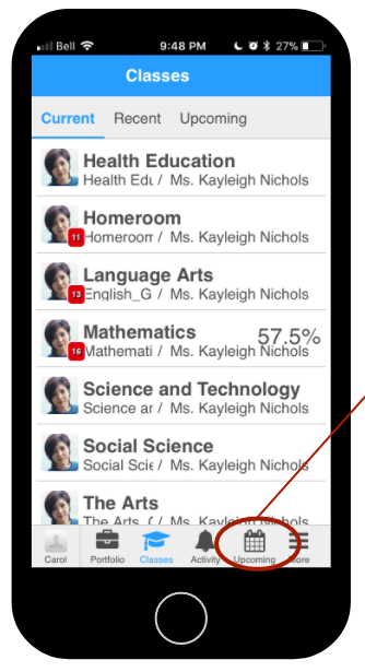 Edsby Upcoming Absences Screenshot