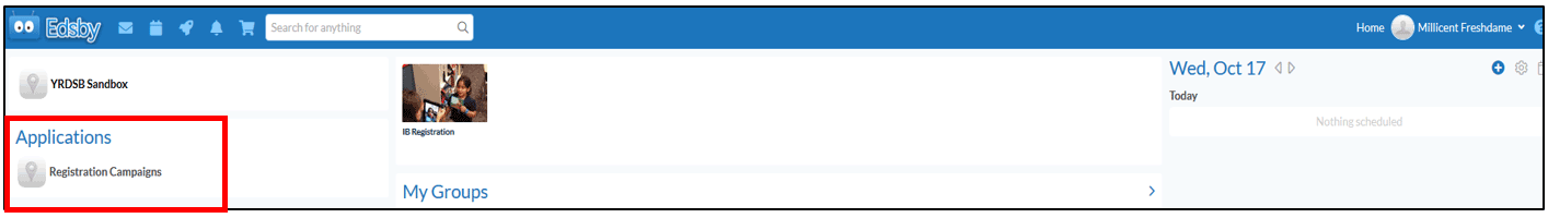 Select Registration Campaigns