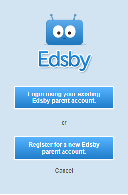 Screenshot of Register for a new Edsby parent account