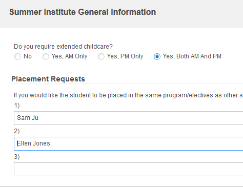 Example of General Information