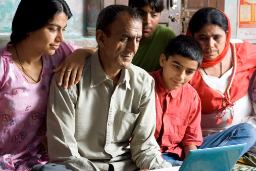a family talking about pathways and opportunities