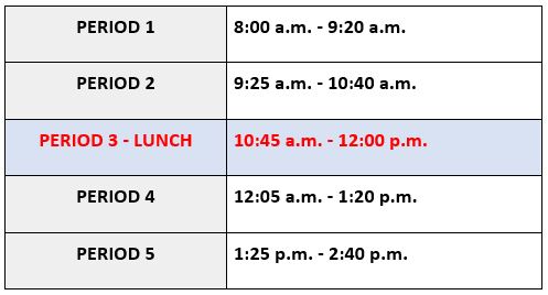 Daily Schedule
