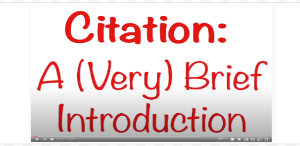 Link to Video Guide: What is a Citation? ~ transcript included by NC State University Libraries from NSCU ~ 1:54 min