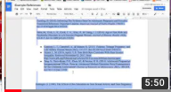 Video link to Formatting APA Reference in Google Docs 5:50 min