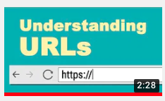 Link to Lesson 9: Internet Tips: Understanding URLs - includes video ~ 2:28 min ~ 24 Mar 2017 ~ by and from GCFLearnFree.org