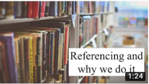 Link to Referencing Guide: Why Do We Reference? by UOW Library from UOW Australia ~ Read and watch video (transcript) ~ 1.23 min
